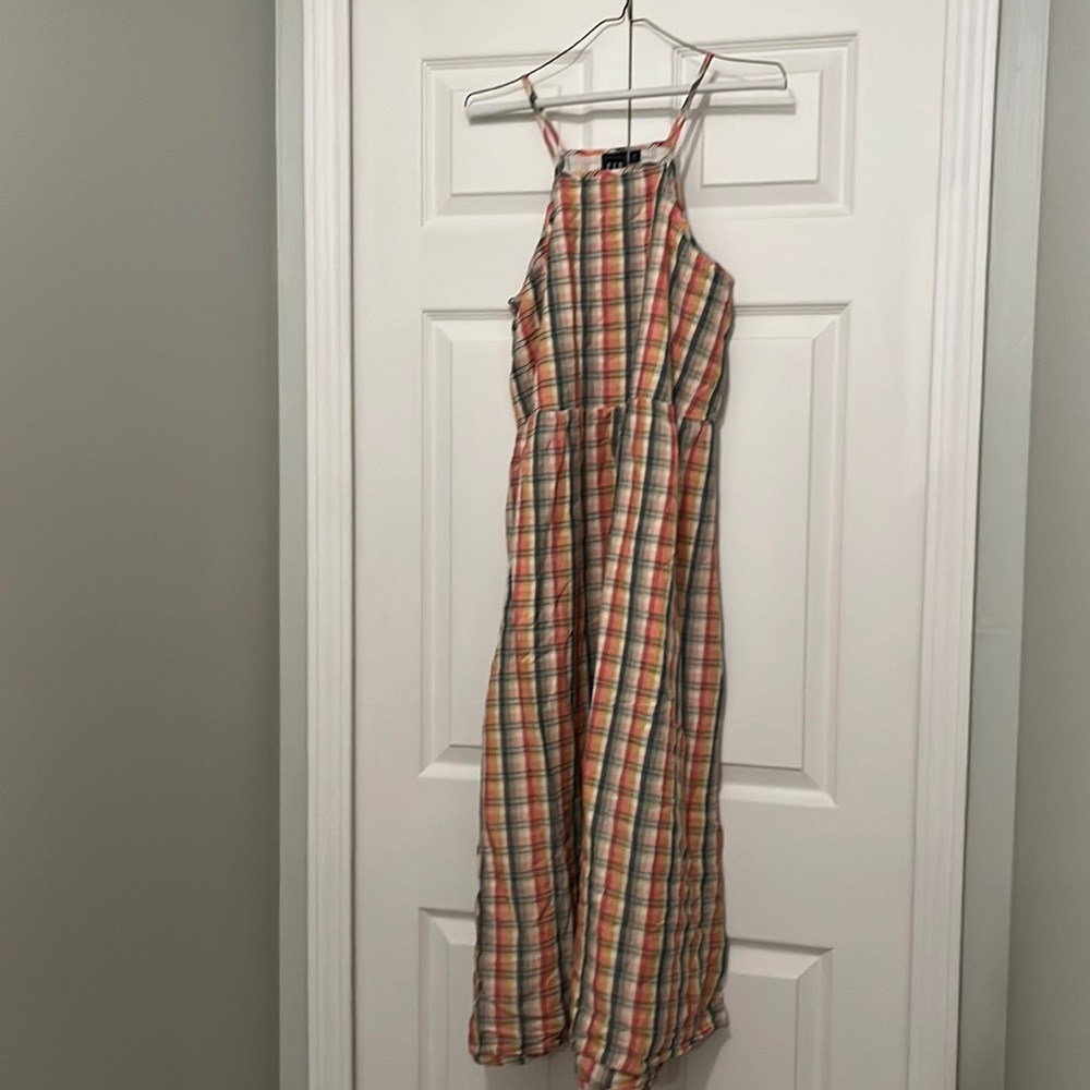 GAP plaid midi dress